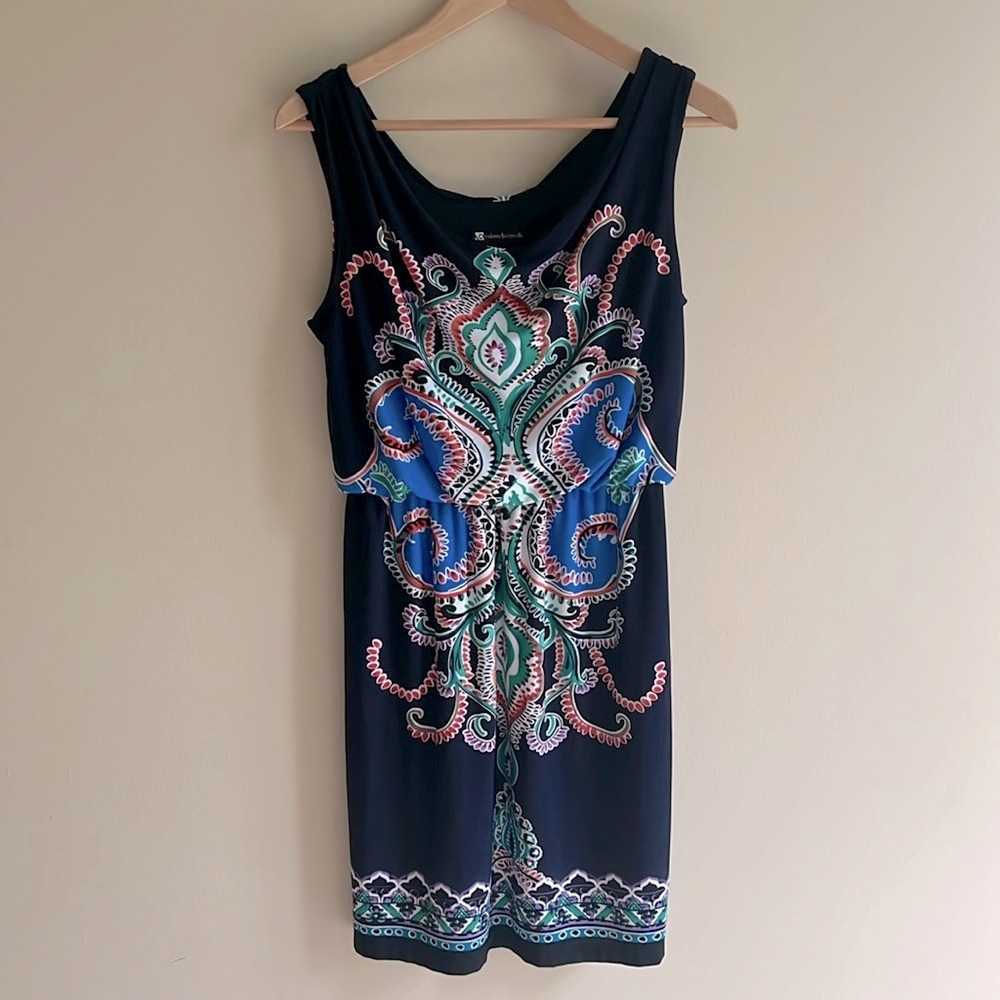 Valerie Bertinelli Sleeveless Mini Dress Blue Sz 6
